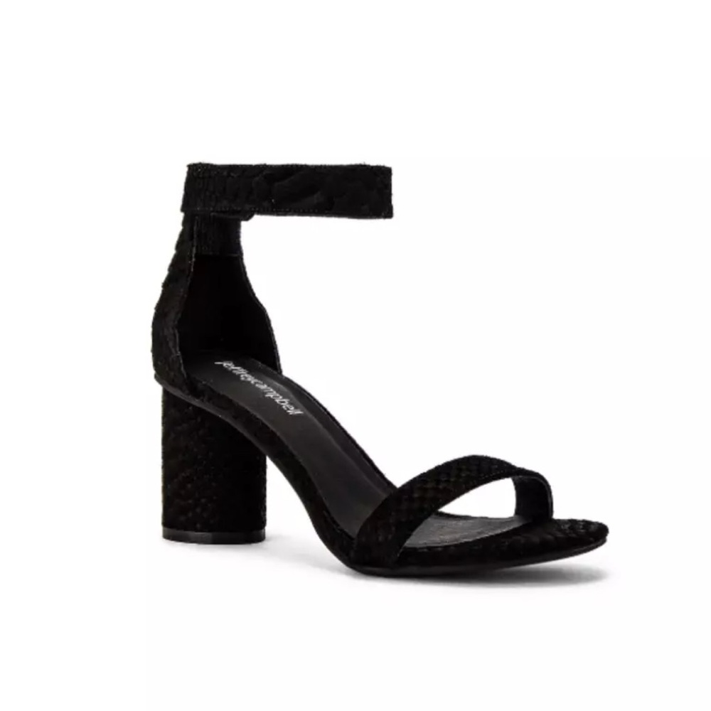 Jeffrey Campbell Laura Sandal in Black Suede Snake 8